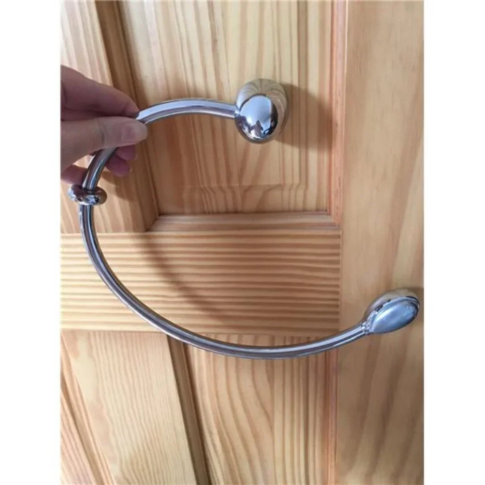 Towel hook, hanger in modern design in chrome